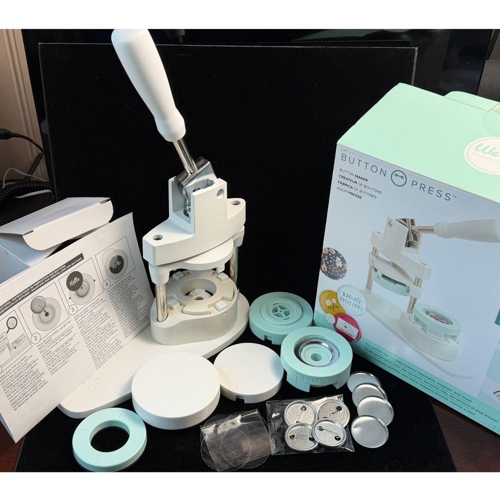 We R Memory Keepers-Button Press Maker Machine Kit with Inserts and Components